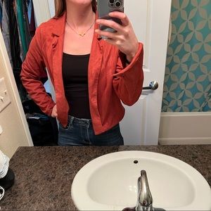 Rusty colored cropped blazer